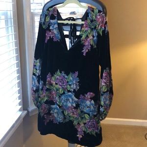 Free People velvet Shift Dress